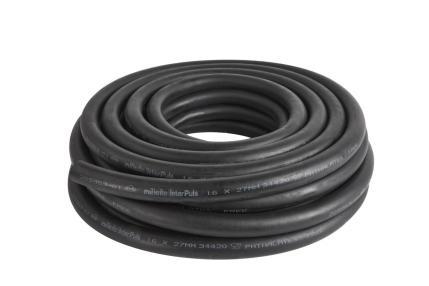Tubo latte gomma nera 16x28x20 Mt