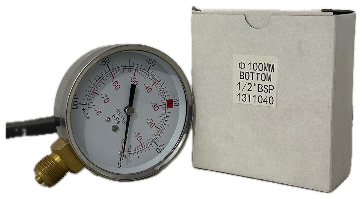 Vuotometro D100 Regolabile con cassa Inox filetto da 1/2" BSP