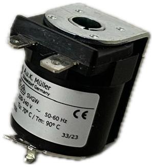 Elettrovalvola A.u.K. Muller doppia uscita ad angolo 220/240V  per C100/C100E/C200