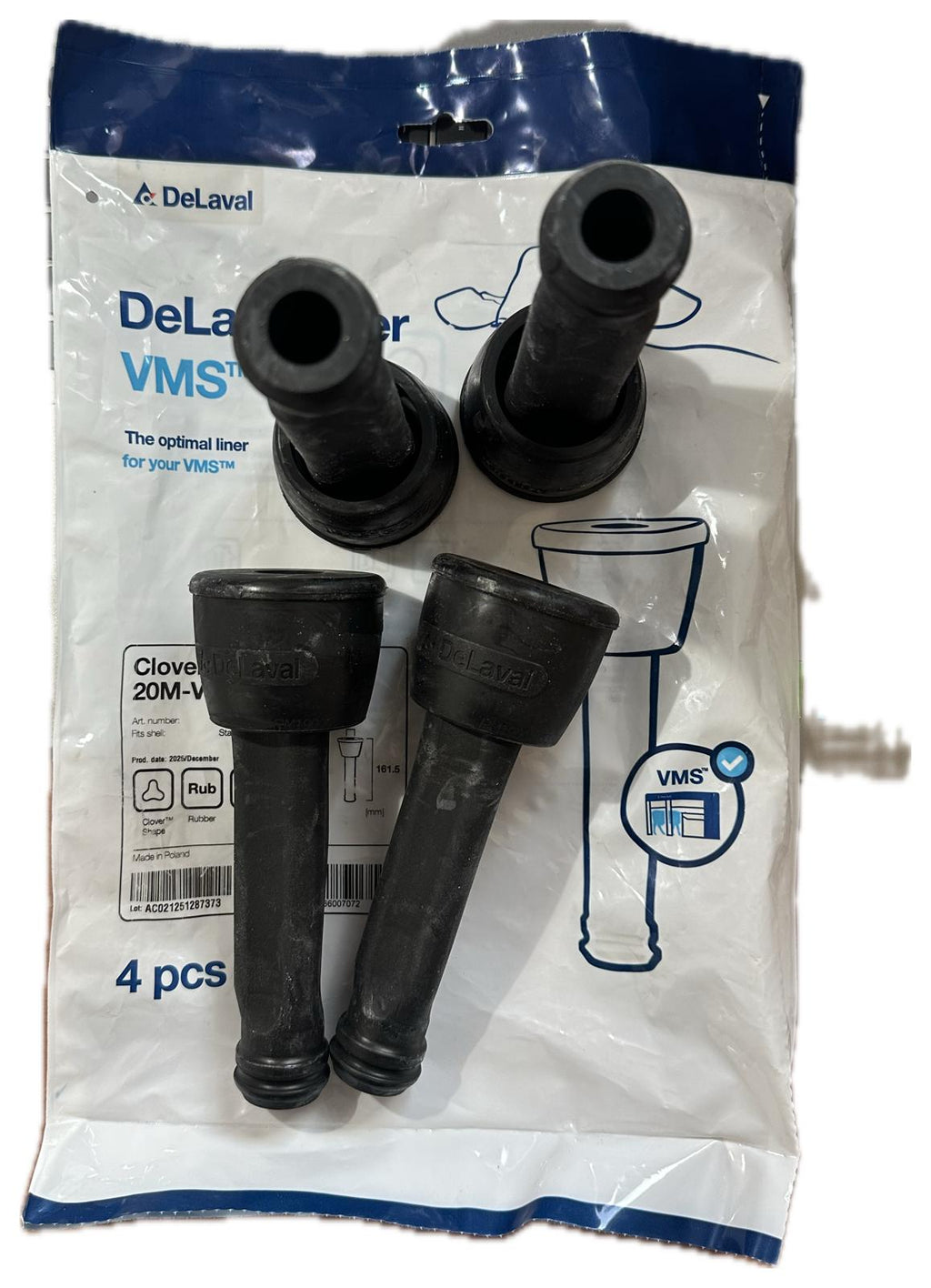 Guaina triangolare D20 mm per robot di mungitura VMS DeLaval