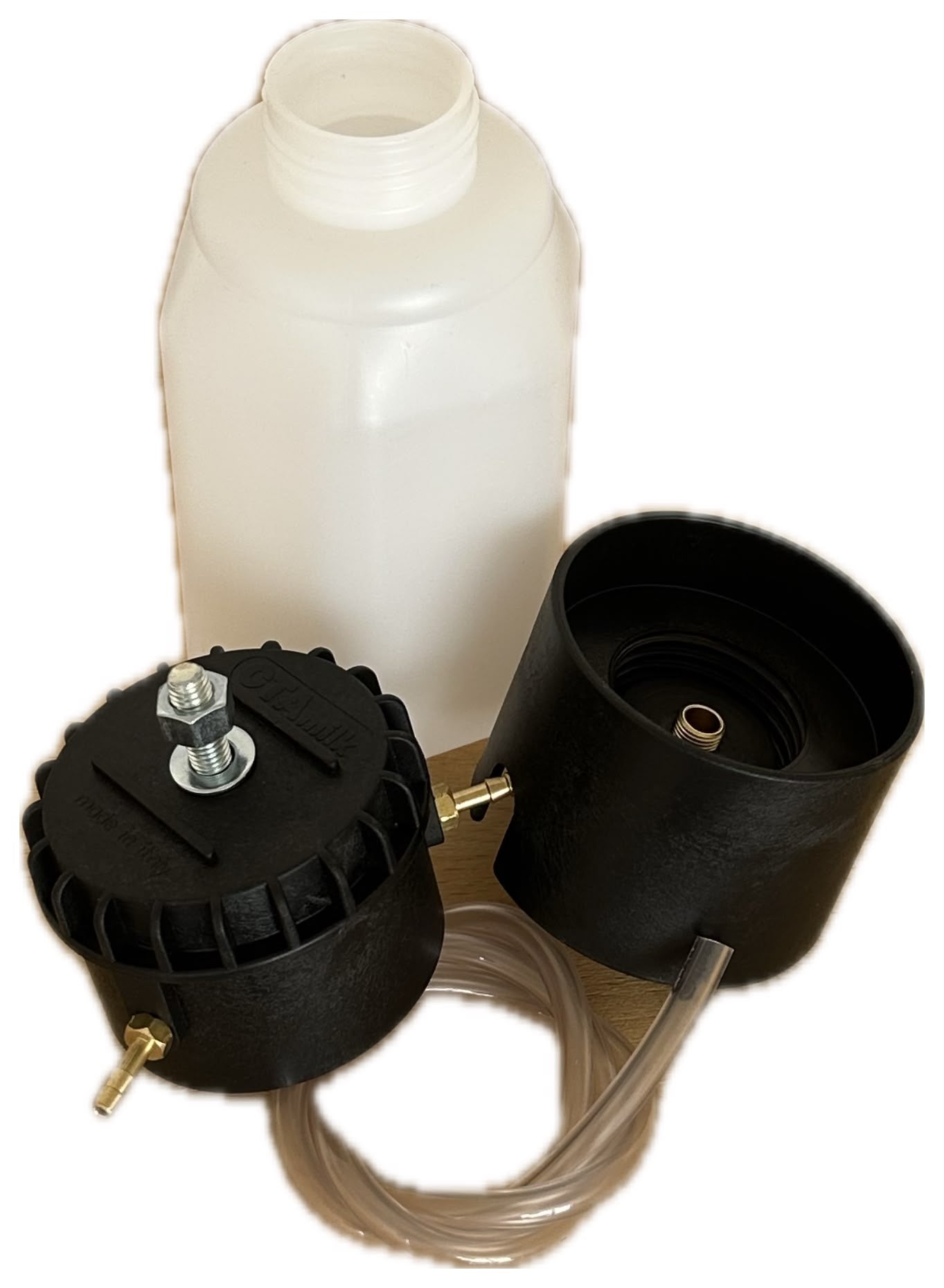 Oliatore per pompe del vuoto completo di tubo PVC