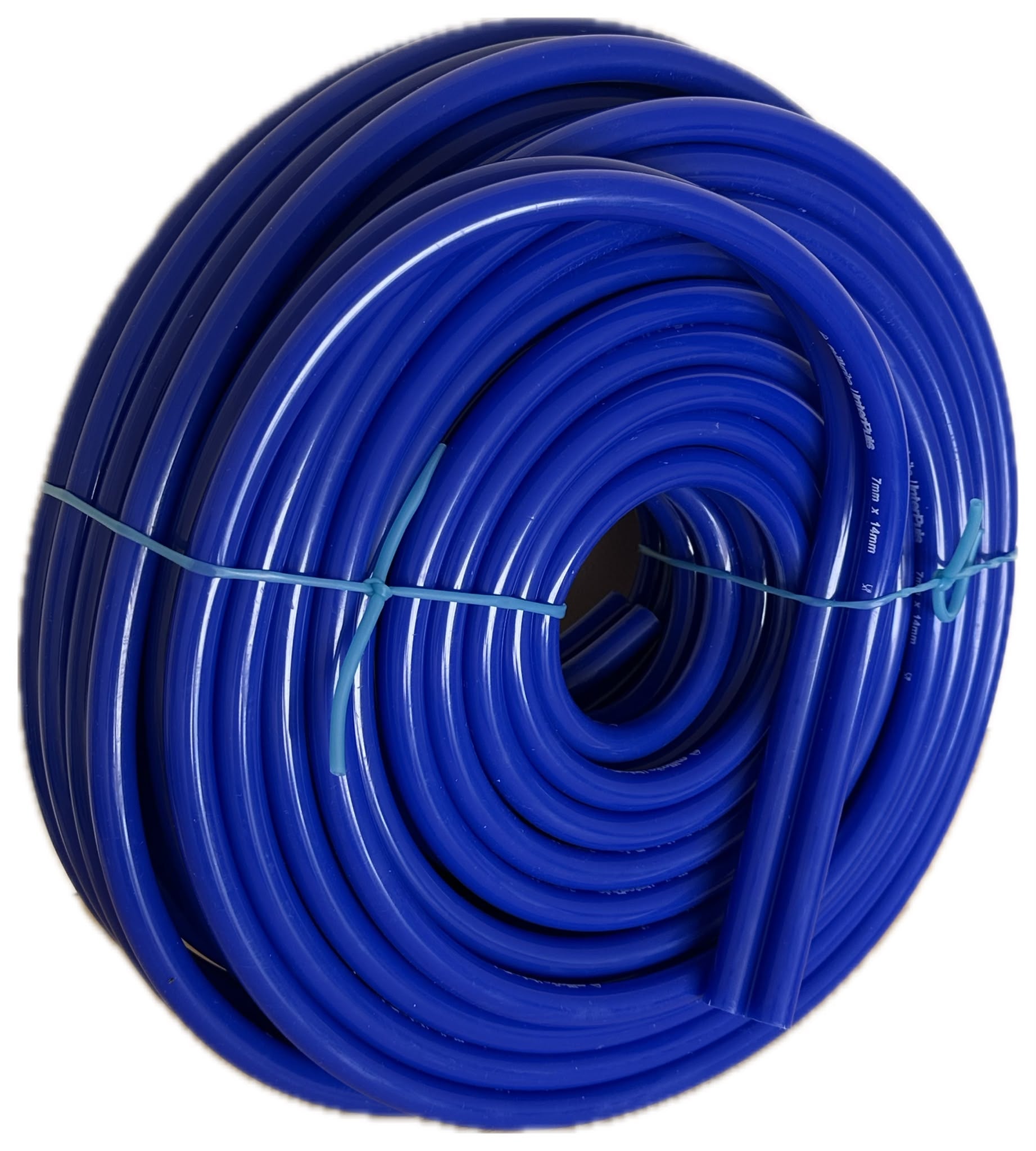 Tubo aria gemellare in silicone blu 7x14x20 Mt