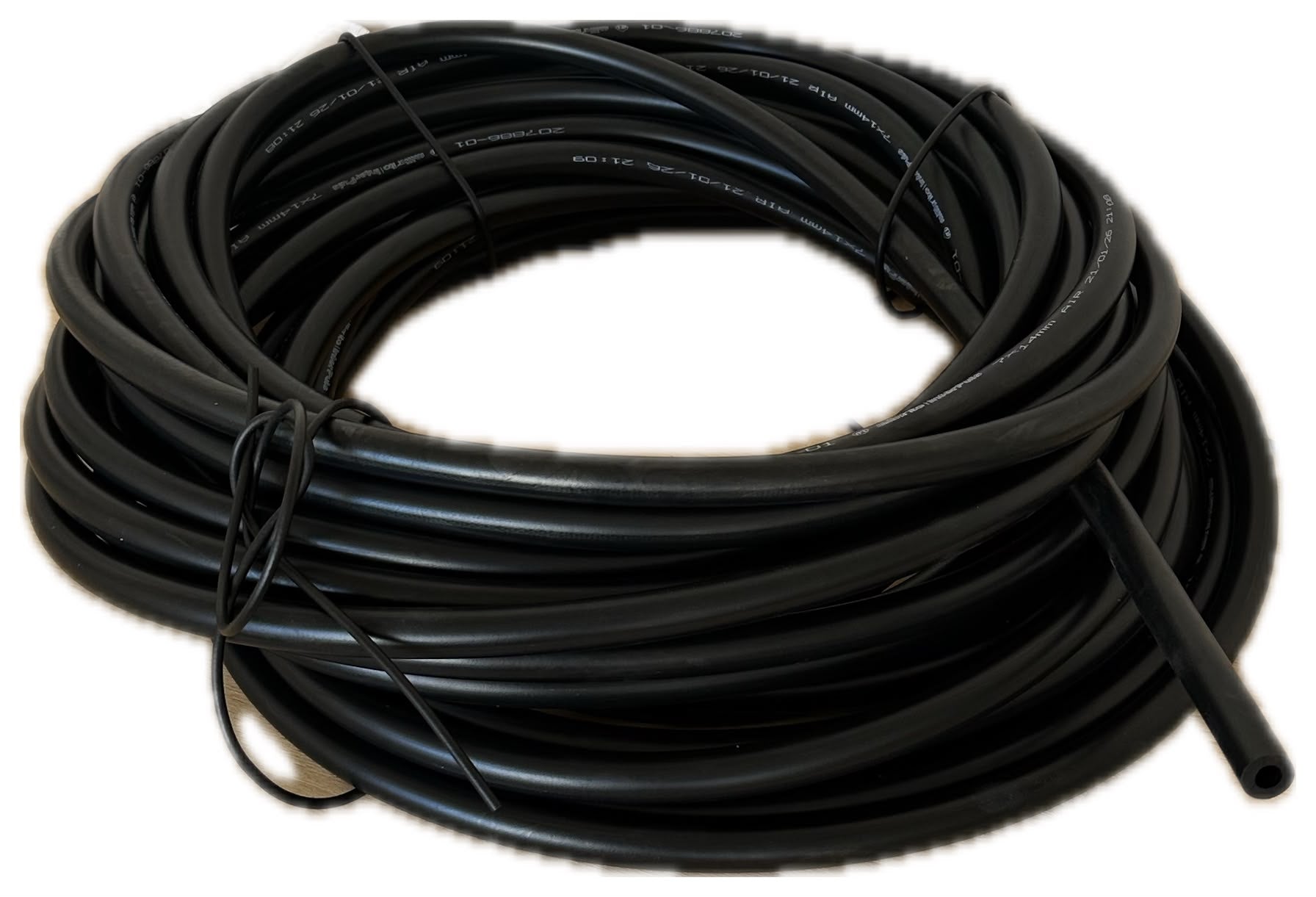 Tubo aria in gomma nera 7x14x20 Mt