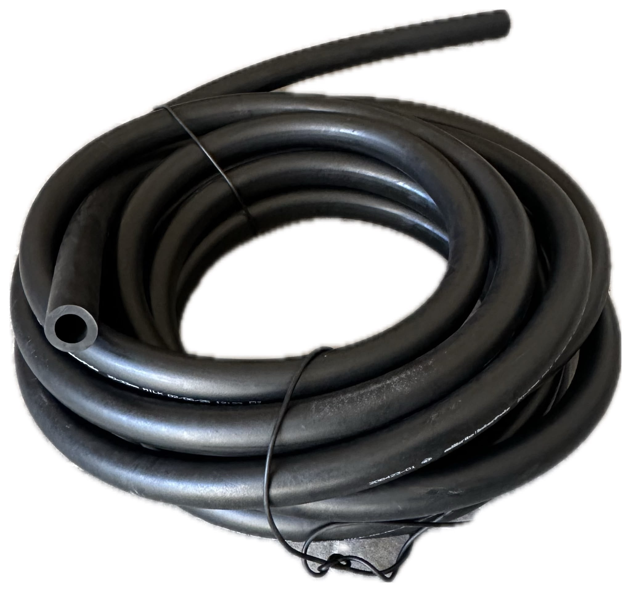 Tubo latte gomma nera 20x33x10 Mt