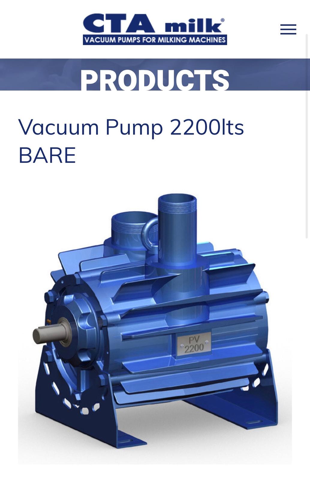 Kit Riparazione 8000 Ore / 4 Anni per Pompa del Vuoto CTA Milk G.P.V. 2200/P.V. AL. 2200