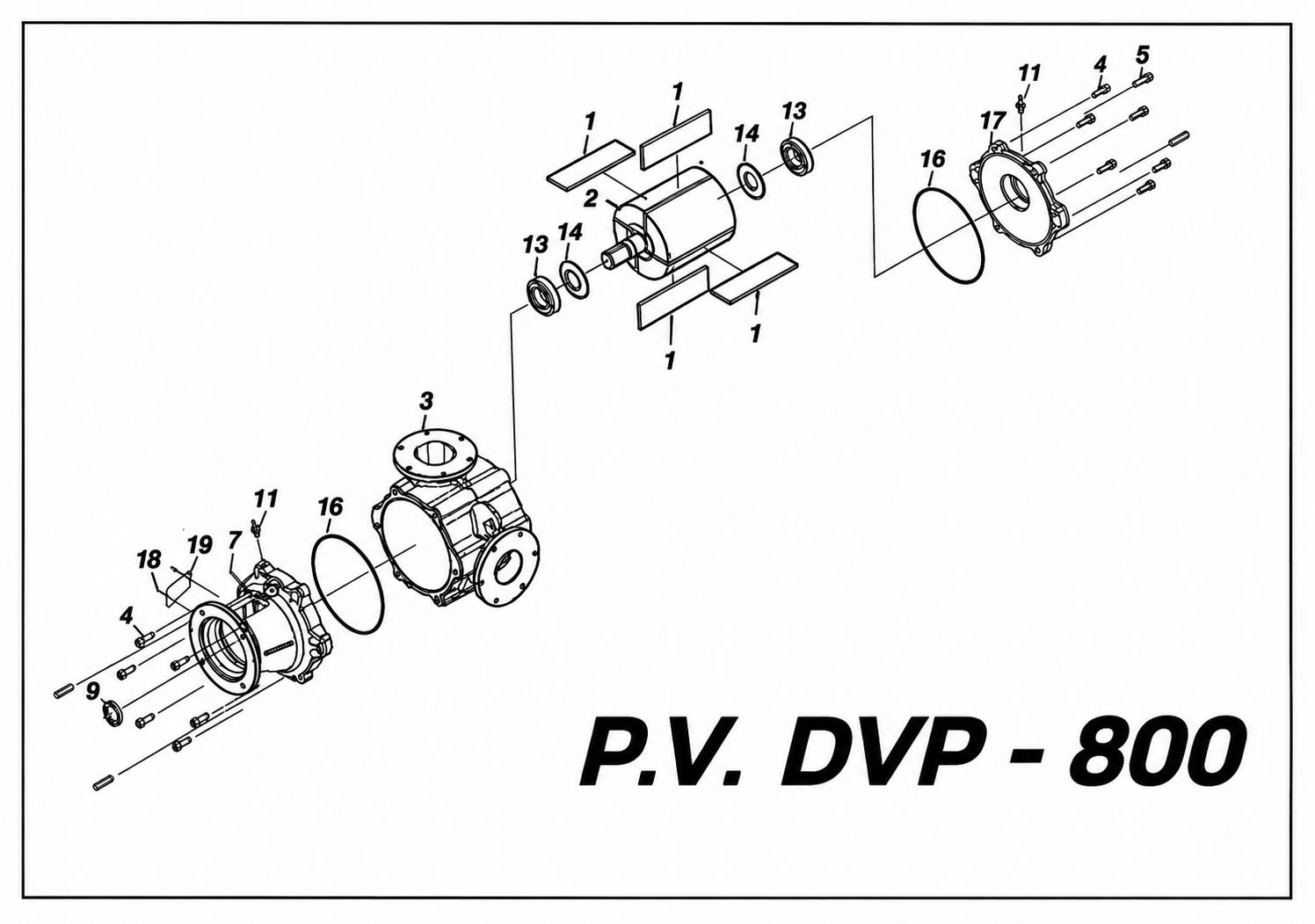 Kit Riparazione 8000 Ore / 4 Anni per Pompa del Vuoto D.V.P. 800 Lt. DeLaval